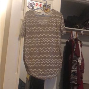 Beige and white dress shirt